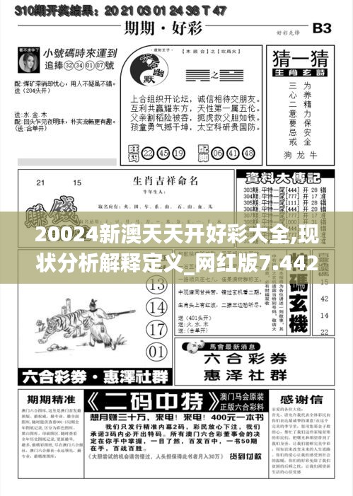 20024新澳天天开好彩大全,现状分析解释定义_网红版7.442-5